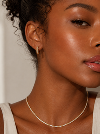 Pavé Crystal Huggie Hoops