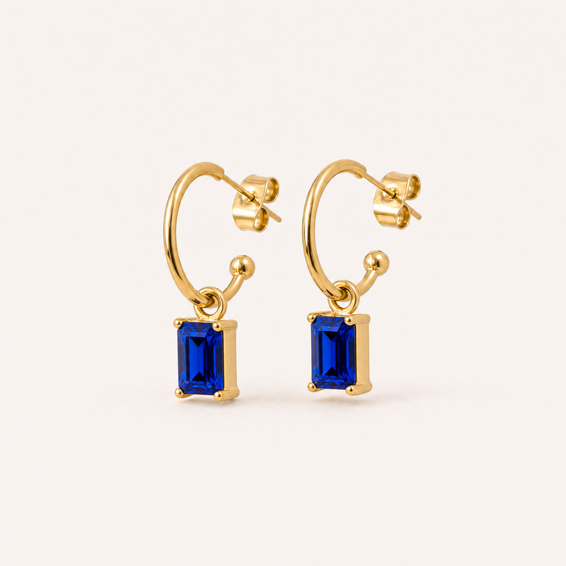 Azur Halo Earrings — 18k Gold Plated