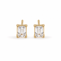 Éclat Emerald Studs — 18k Gold Plated