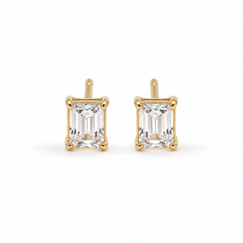 Éclat Emerald Studs — 18k Gold Plated