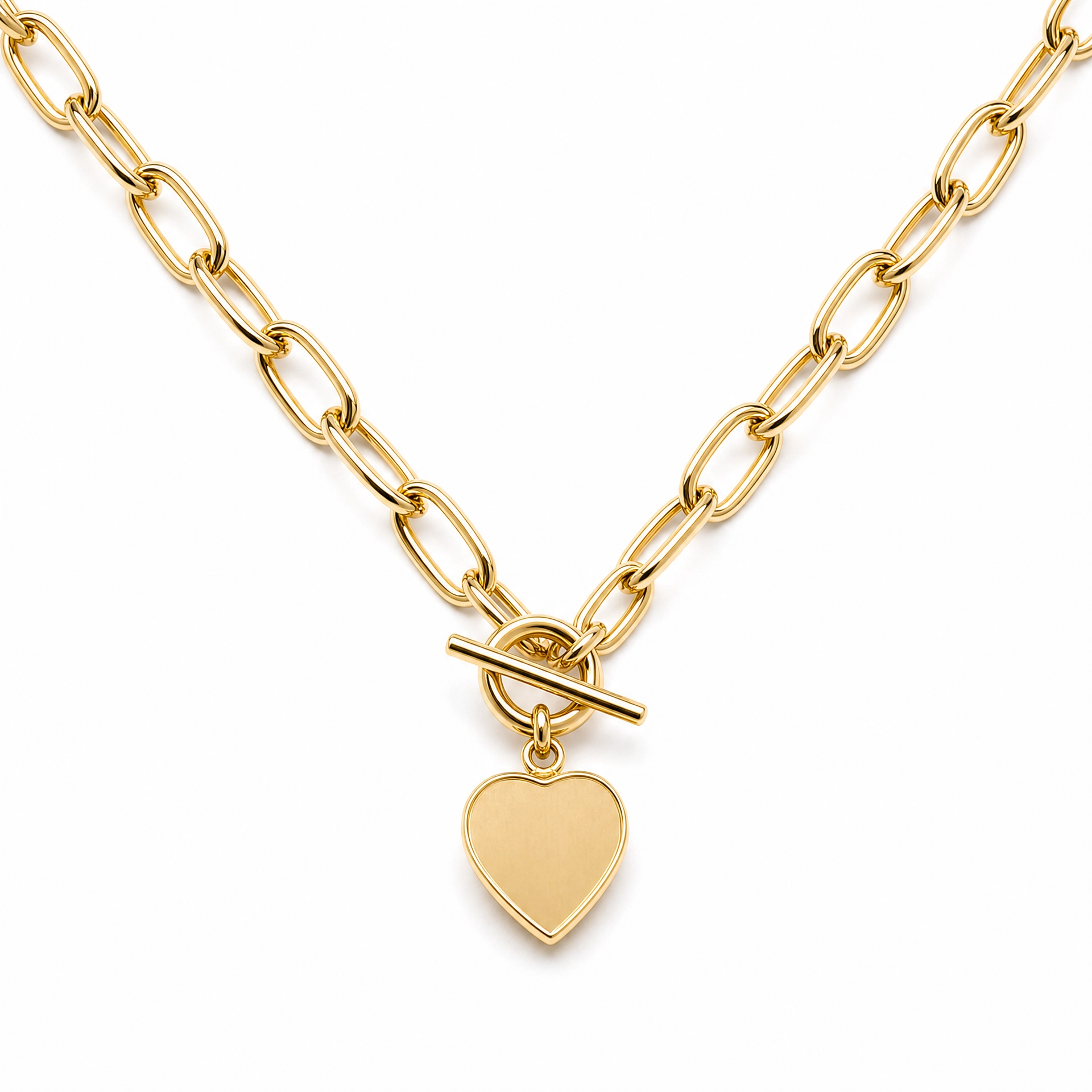 Cœur Rouge Toggle Necklace — gold 18k