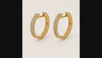 Pavé Crystal Huggie Hoops